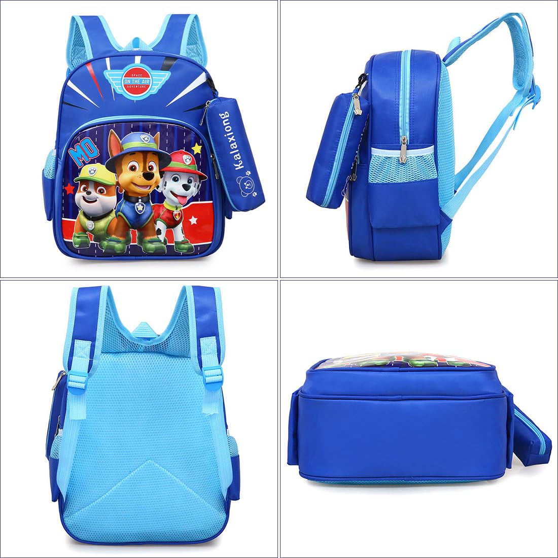 Sac à Dos Pat Patrouille pour Garçon, Cartable Enfant pour École Maternelle, Crèche, Garderie, Primaire, Bleu