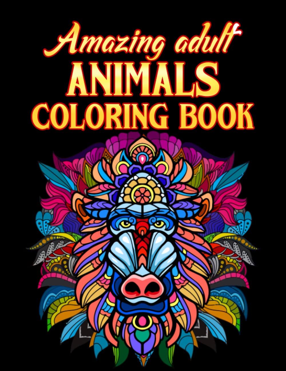 Amazing Adult Animals Coloring Book