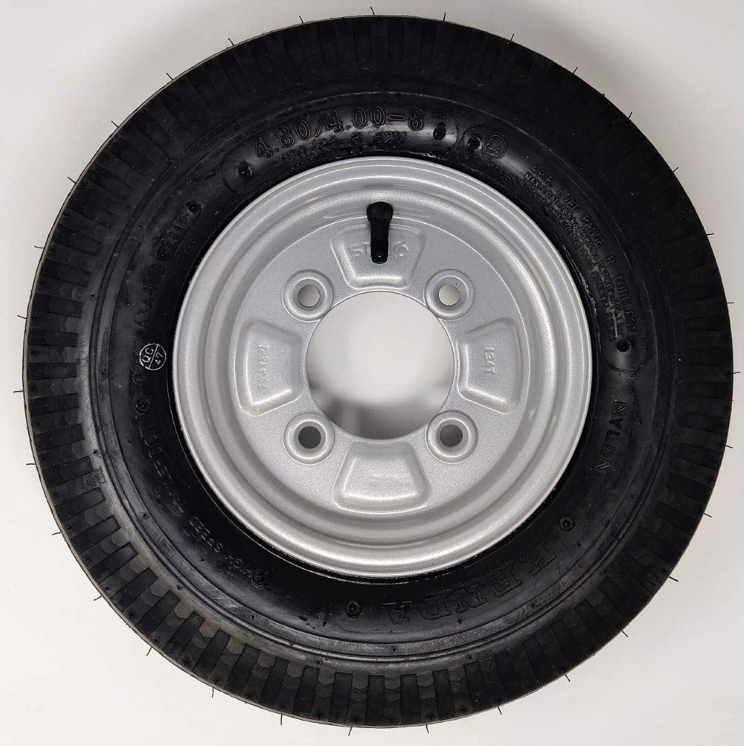 STARCO K371 Premium 8 inch 4.80/4.00-8 Trailer Wheels & Tyres 115MM PCD 1 Pair (Erde & Maypole)