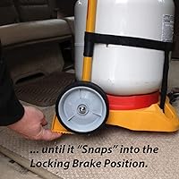 Vista 7 de Carrito para tanque de propano, carretilla para fácil transporte de cilindro de tanque, parrillas de barbacoa, calentadores, linternas