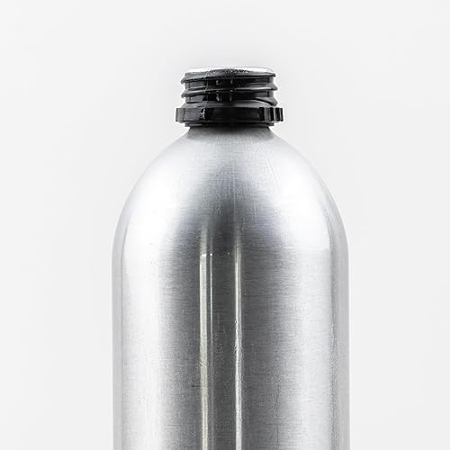Miniatura 2 de Botellas de aerosol de aluminio (paquete de 3) de 20 onzas – Botellas de aerosol recargables de aluminio de metal plateado, solución de limpieza,