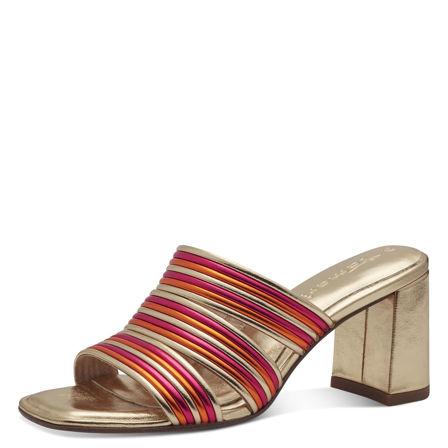 Tamaris Women's 1-27226-42 Heeled Mules, Gold Comb, 36 EU