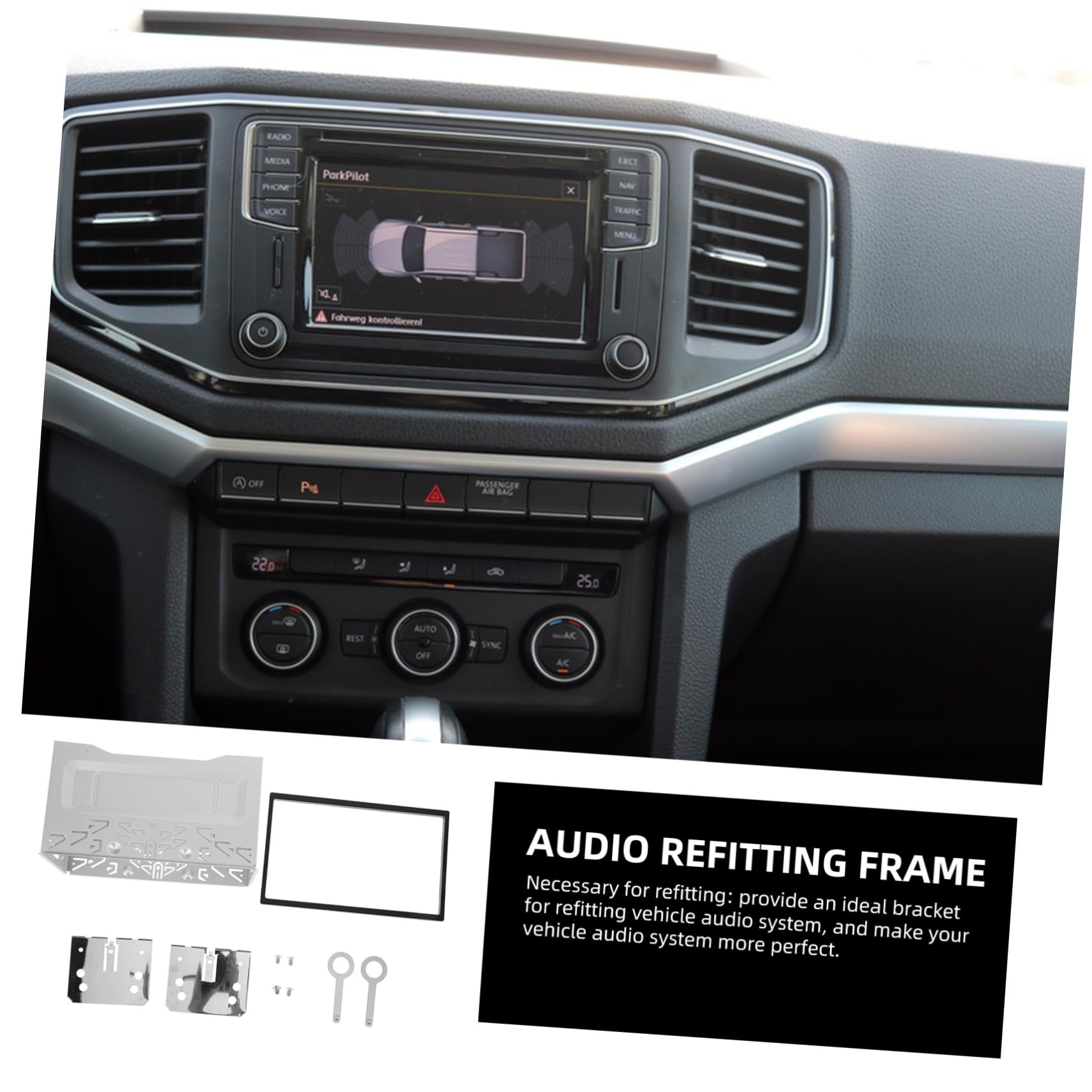 DOITOOL Kit Di Sostituzione Radio Stereo Per Auto Da 5 Set Di Montaggio Per Gabbia Di Montaggio 2din Per Audio Per Auto Universale