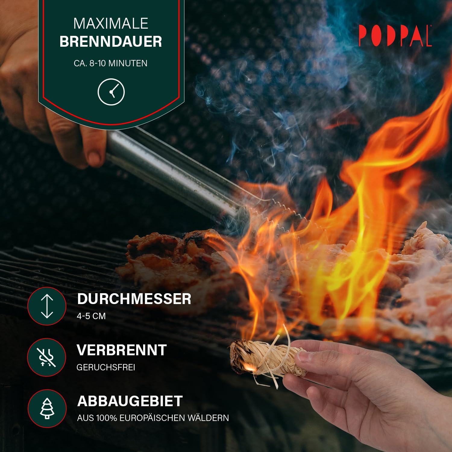200 Stück Herbst-Anzündwolle – 100% Holzwolle & Wachs, umweltfreundlich, geruchlos – Schnellzündende Anzündhilfen für Kamin, Ofen, Grill & Lagerfeuer