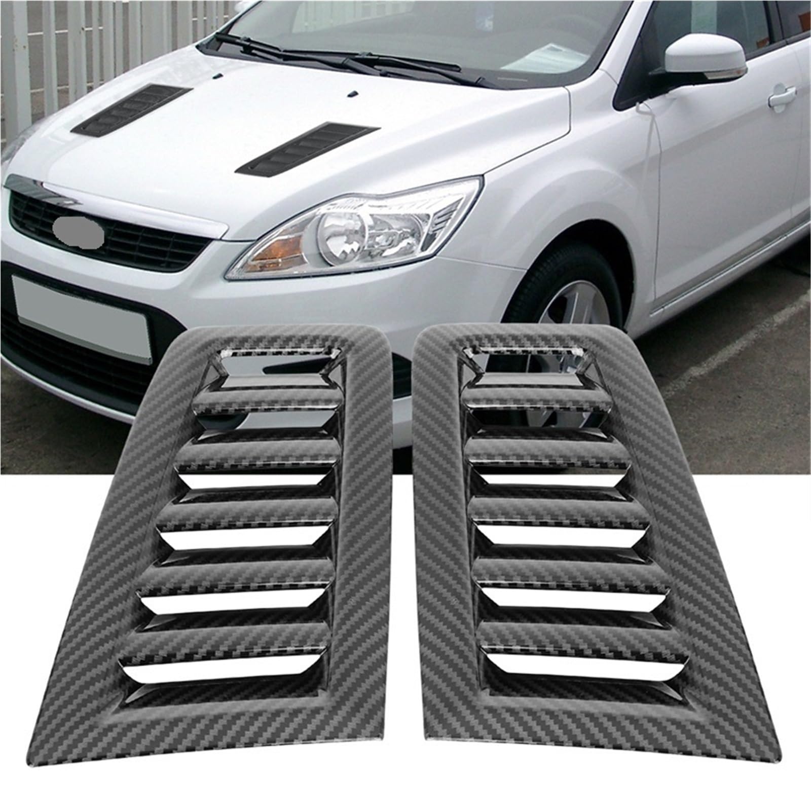 Przednia Maska ​​samochodu Otwory Wentylacyjne Pasuje Do Forda BENZ Audi BMW Hondy Infiniti(Chrome)