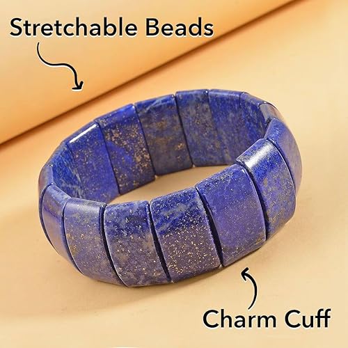 Miniatura 5 de Gemstone Bracelets for Women - Friendship Charm Cute Cuff Bracelets for Men - Bangle Boho Beach Summer Stretch Beaded Jewelry - Wedding Birthday