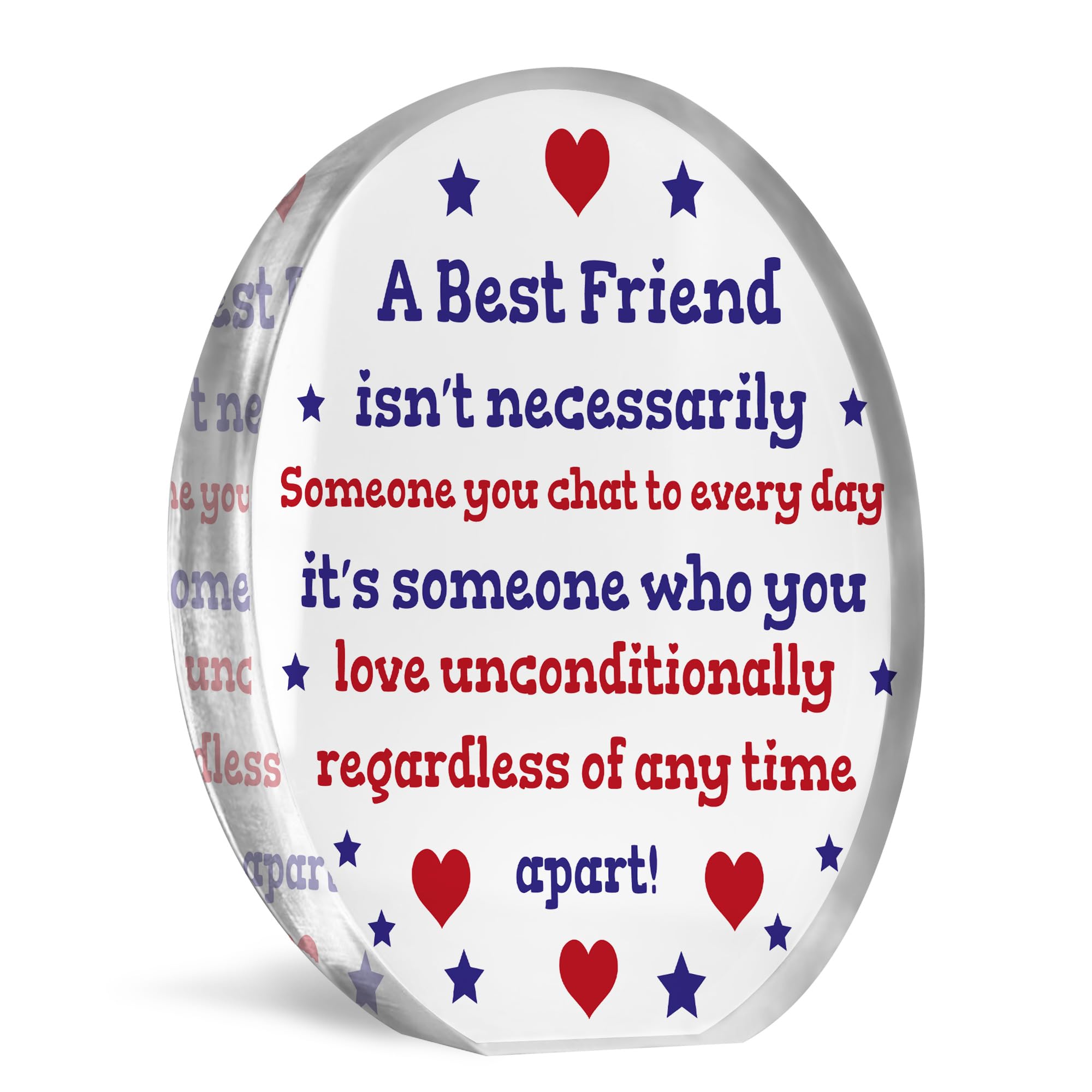 Red Ocean Special Friendship Gift For Long Distance Friend Acrylic Plaque Thank You Gift For Him Her Best Friend Sign Best Friend Gift For Birthday Christmas Best Friend Sign Keepsake