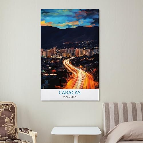 Miniatura 7 de Caracas Venezuela - Póster de viaje vintage de 08 x 12 pulgadas (7.9 x 11.8 in), pintura en lienzo, arte de pared, póster para sala de estar,