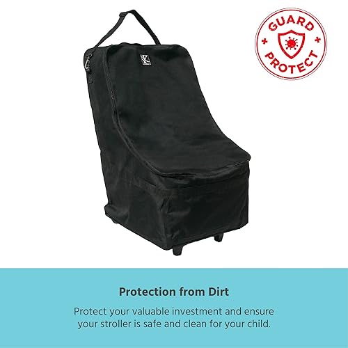 Miniatura 3 de J.L. Childress Bolsa de viaje acolchada para sombrilla y cochecito, duradera y ligera, resistente al agua, a control de puerta, incluye bolsillo