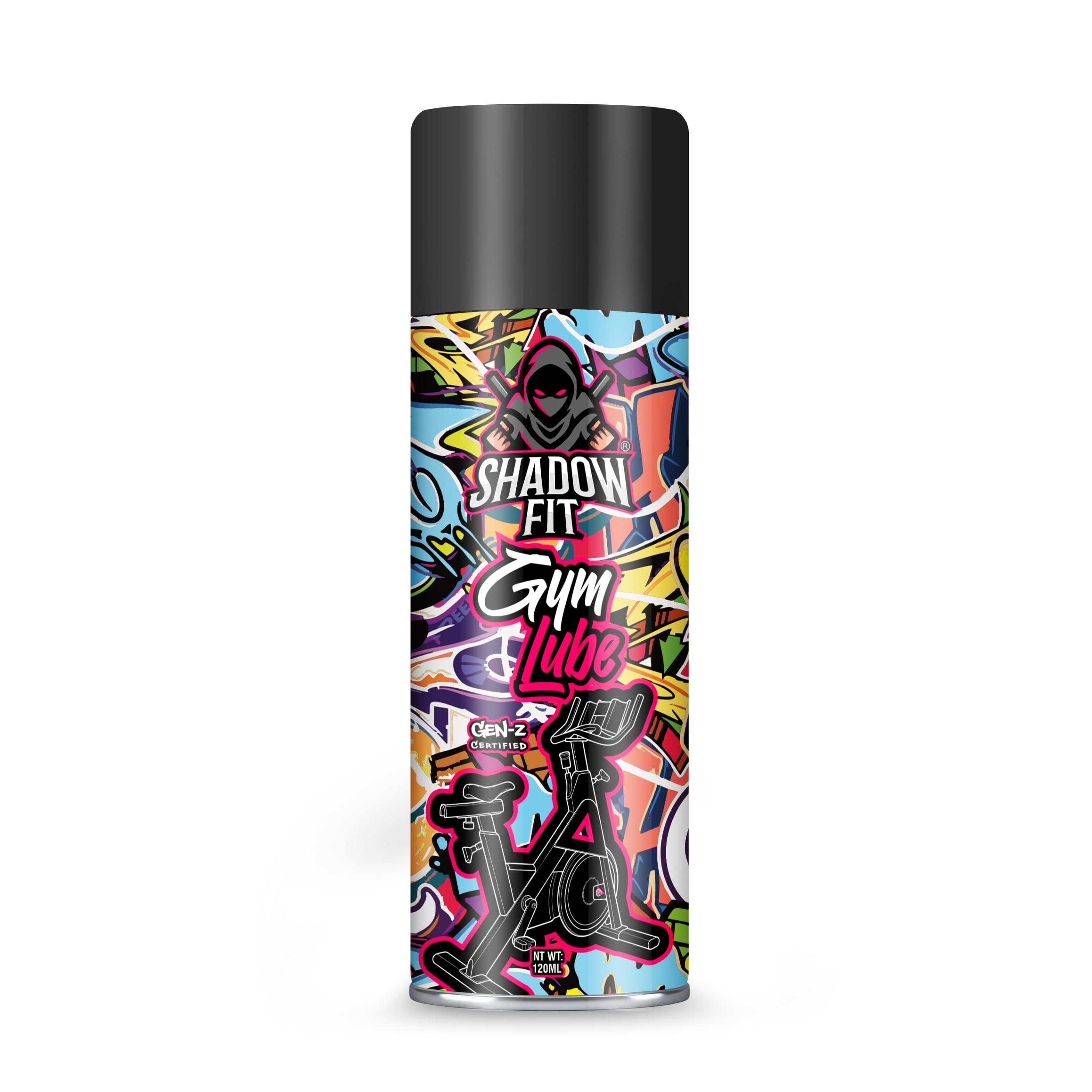 Shadow Fit Gym Lubricant Spray for Treadmills & Exercise Equipment – Smooth Glide Anti-Rust Chain Oil for Noise-Free Operation & Durability – Fitness Accessories Spray – 120ml (Pack of 1)