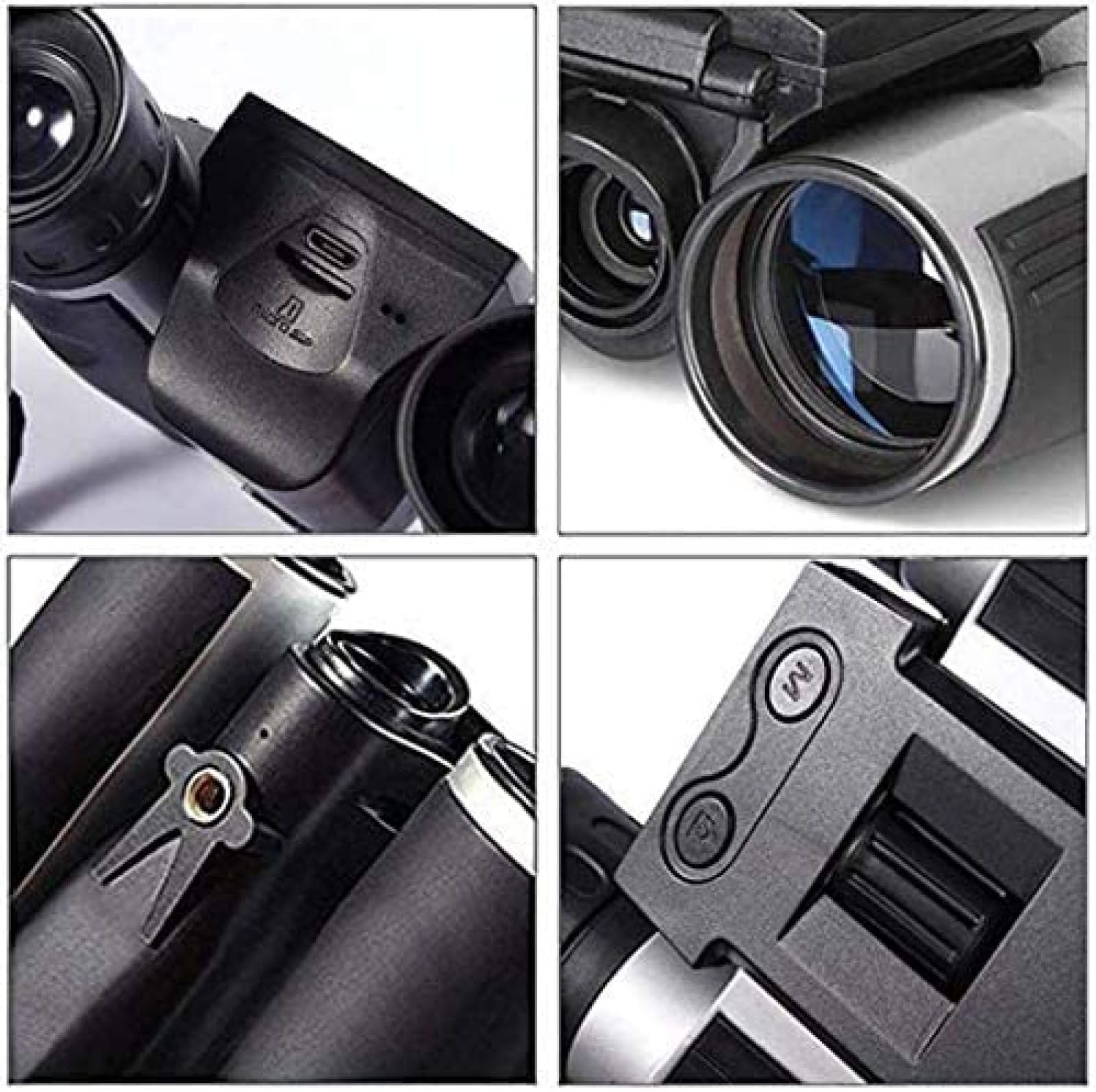 Telescopio/prismáticos Digitales con cámara, Pantalla LCD de 2 Pulgadas, grabadora de fotografías y vídeo de 12x32 y 5MP para observación de Aves, Partidos de fútbol y conciertos