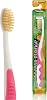Doctor Plotka's Mouthwatchers Antimicrobial Floss Bristle Silver Toothbrush, Youth, Pink