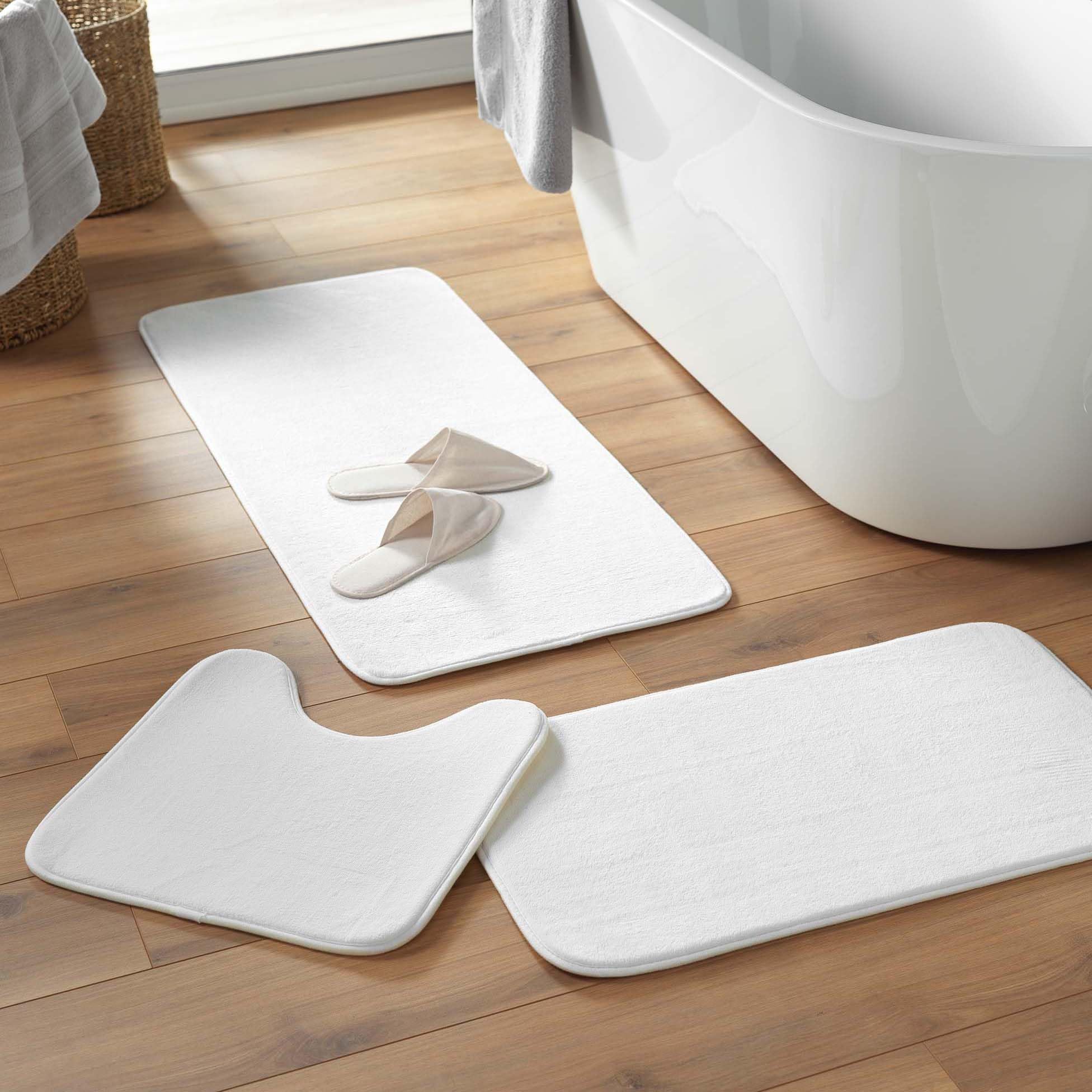 Douceur d'Intérieur Vitamin Bathroom Rug, Polyester, white, 45 x 75cm, 45x75cm - Image 2