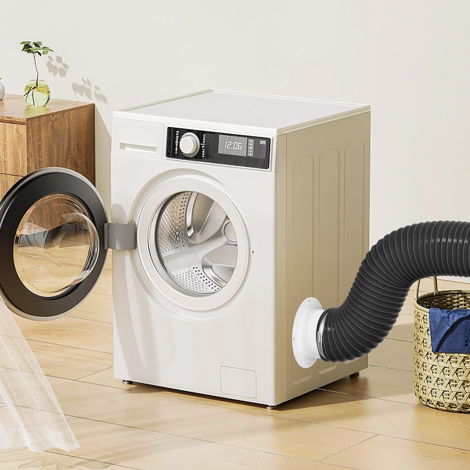 Hon&Guan Flangia a parete dritta, diametro 100 mm, flangia per tubo di ventilazione bianco, flangia per tubi di saldatura, flangia per sistemi di ventilazione, asciugatrici, bagno in ABS
