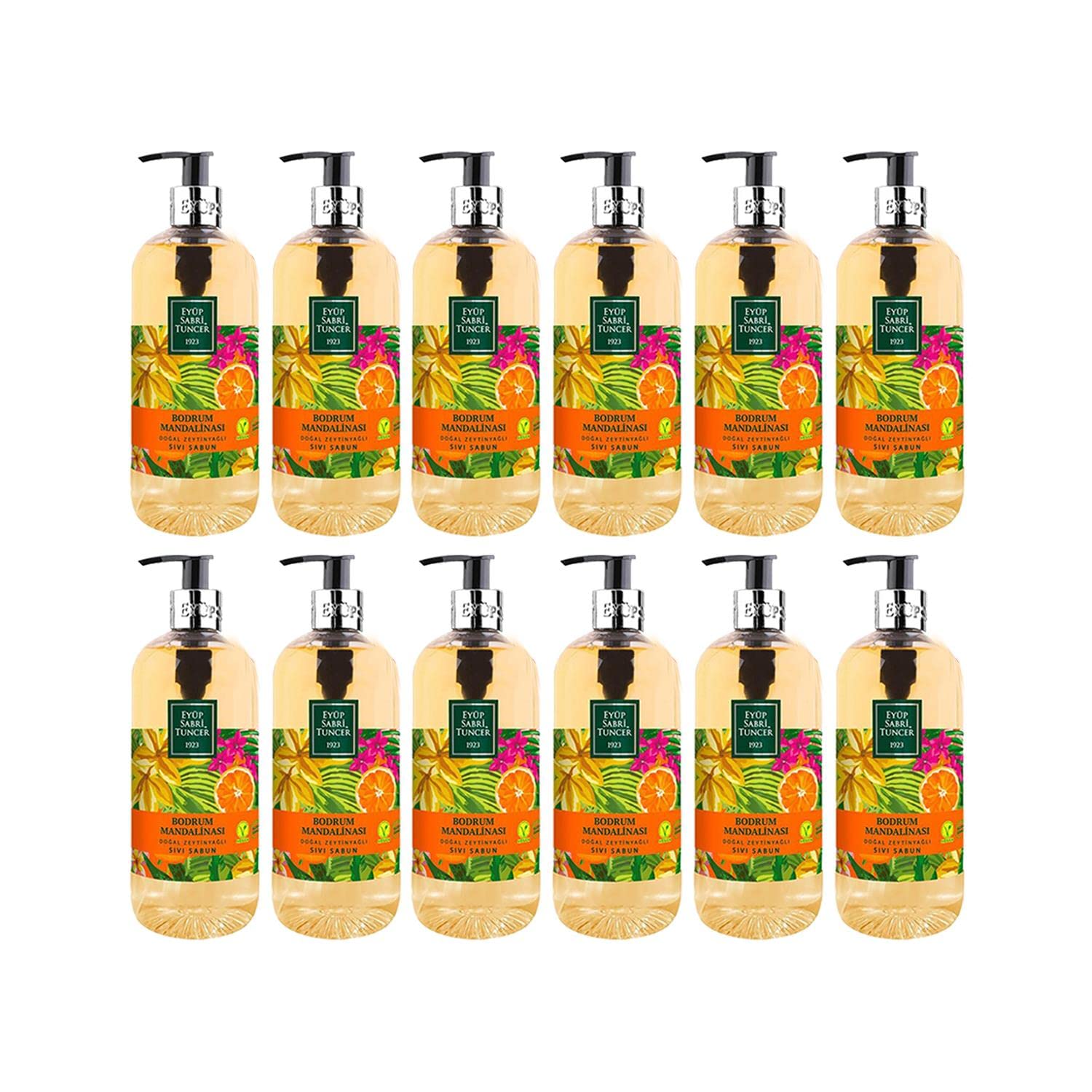 Eyüp Sabri Tuncer Bodrum Mandalinası Doğal Zeytinyağlı Sıvı Sabun 500 ml x 12