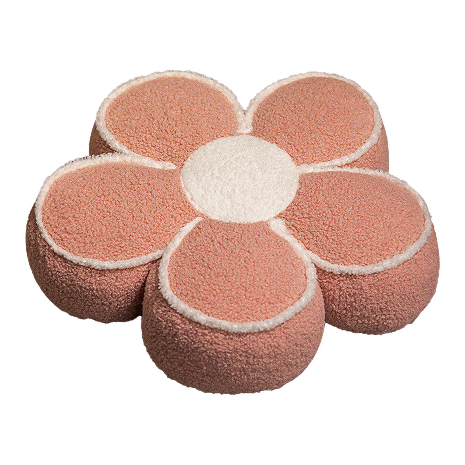 Coussin fleur mignon oreiller decoratif de 50 cm a offrir pour un lit