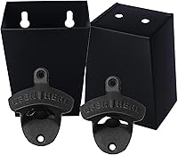 Vista 11 de Abridor de cerveza de acero inoxidable montado en la pared con tapa colector drenado estrecho (plata cepillada)