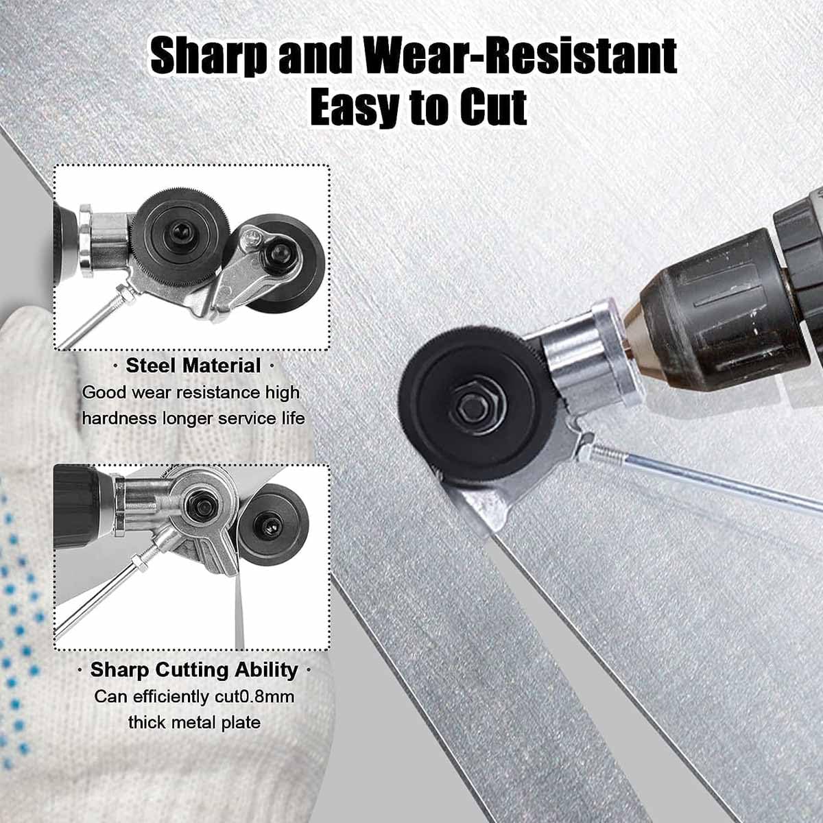 Electric Drill Attachment Metal Sheet Cutter Nibbler Saw for Precise Cutting