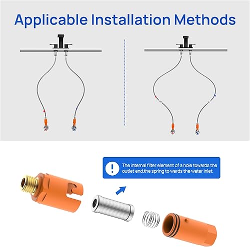 Miniatura 3 de Filtro de agua en línea para debajo del fregadero, filtro de agua de sedimentos, accesorio de filtro de impurezas reutilizable, 916 pulgadas hembra
