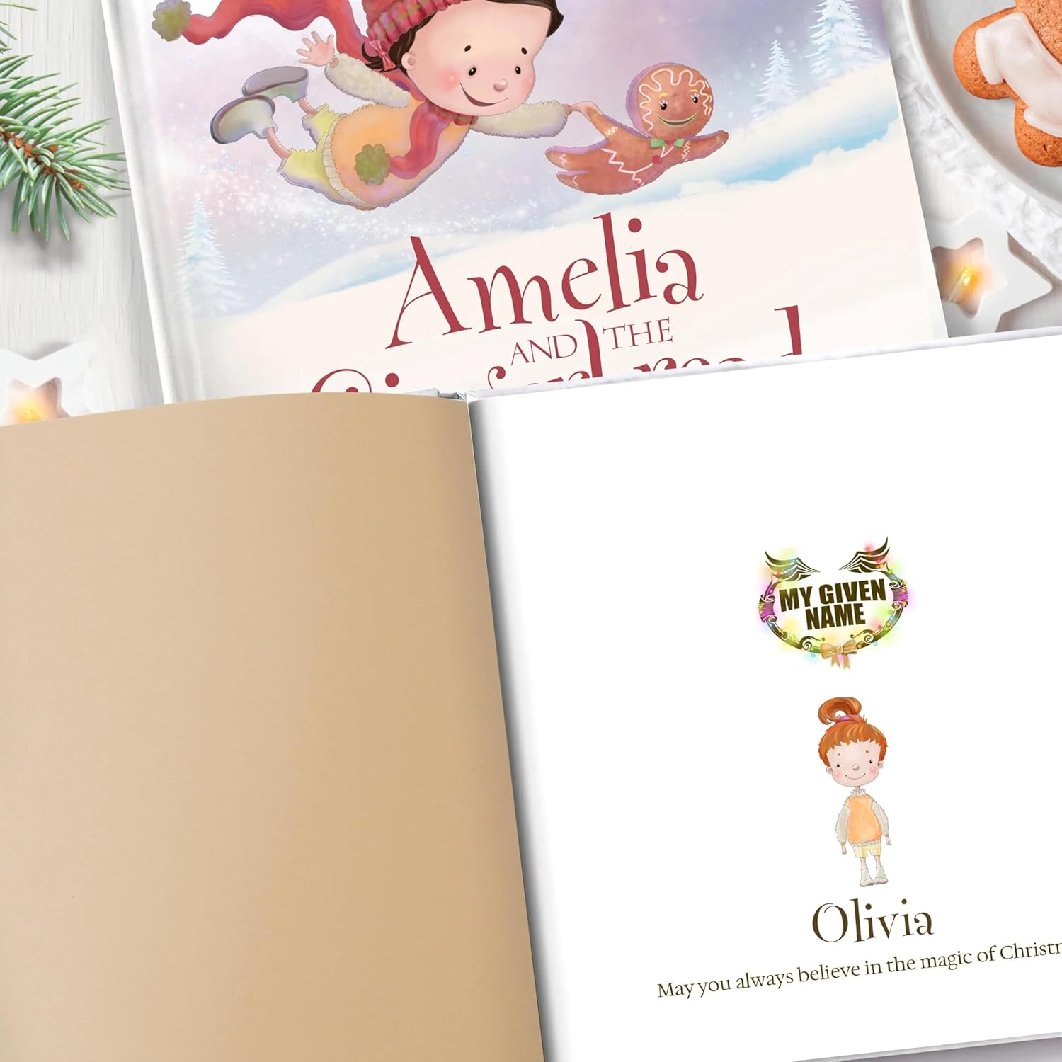 Personalized Christmas Book for Kids - Gingerbread Adventure Keepsake, Children's Christmas Books & Baby Christmas Gifts, Unique Holiday Story