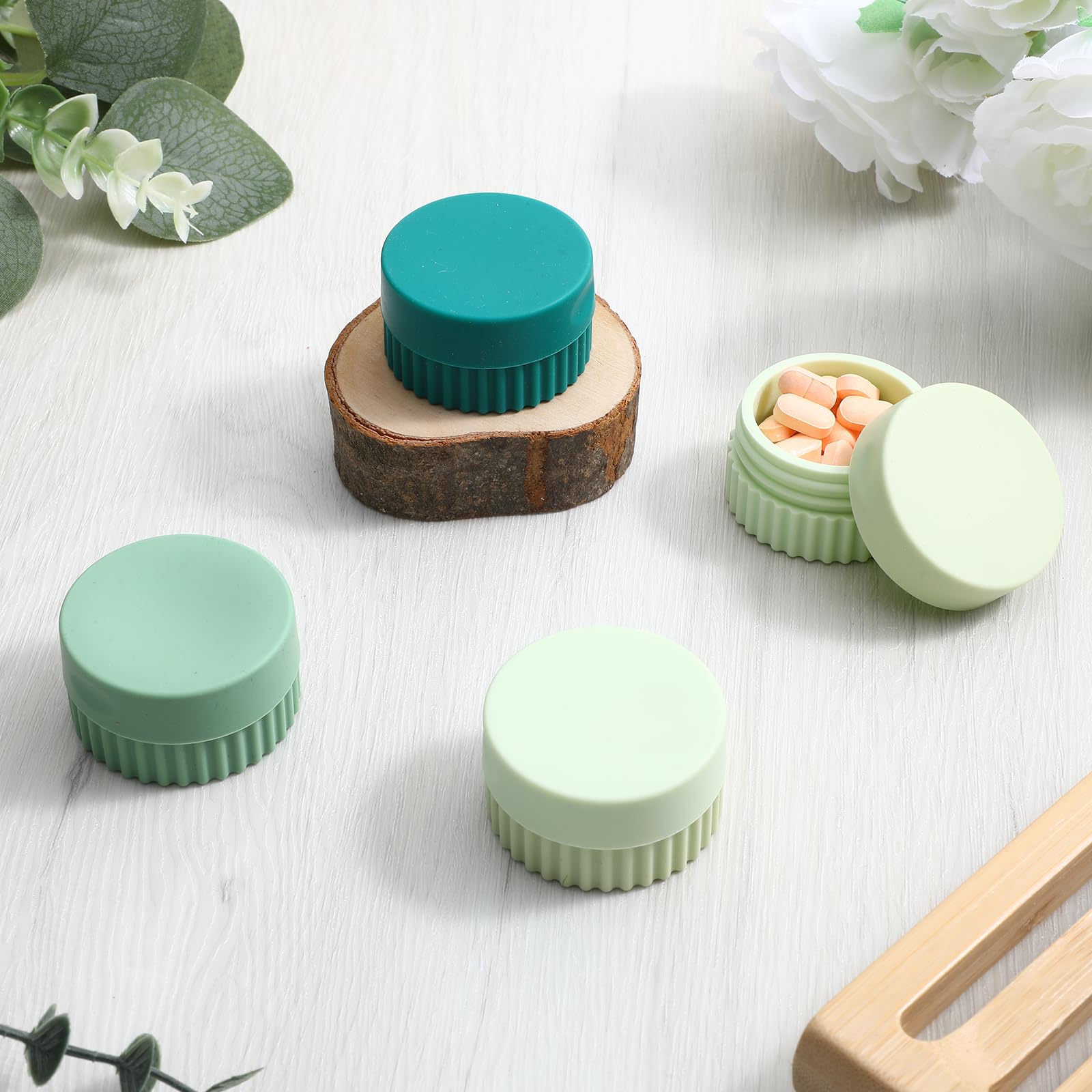 Lot de 4 boîtes cosmétiques rechargeables - 20 ml - En silicone - Pour articles de toilette - Anti-fuite - Avec couvercle - Pour le corps, la crème pour les mains, la lotion, les cosmétiques