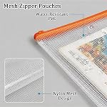 Mesh Zipper Pouch Bags 18 Pack – A4 Zipper Pouches for Document, Puzzle & Board Game Storage, School, Home Organization