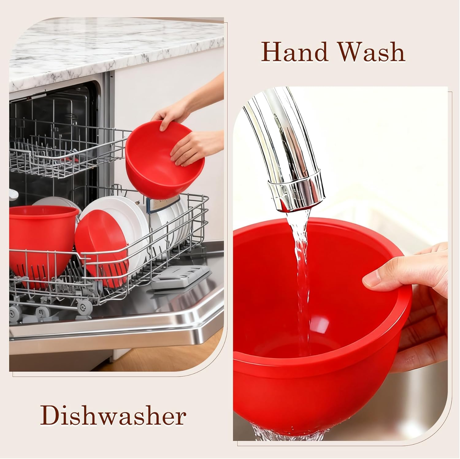 Silicone Bowl Liners for Tilt-Head 5 Quart KitchenAid Mixers,3 Pack Reusable Liners with Lids and Vent Holes for KitchenAid Stand Mixers for Mixing & Baking & Food Storage-Black/White/Red