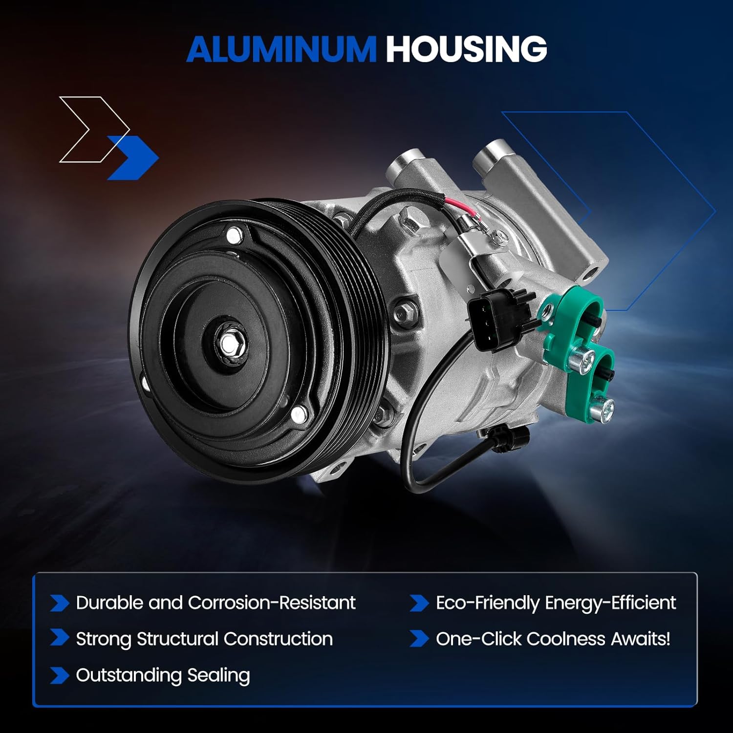 1177305 Air Conditioner AC Compressor with Clutch Compatible with Kia Sportage 2011-2016 2.0L 2.4L, for Sportage 2016 3.3L, Compatible with Hyundai Tucson 2.0L 2.4L