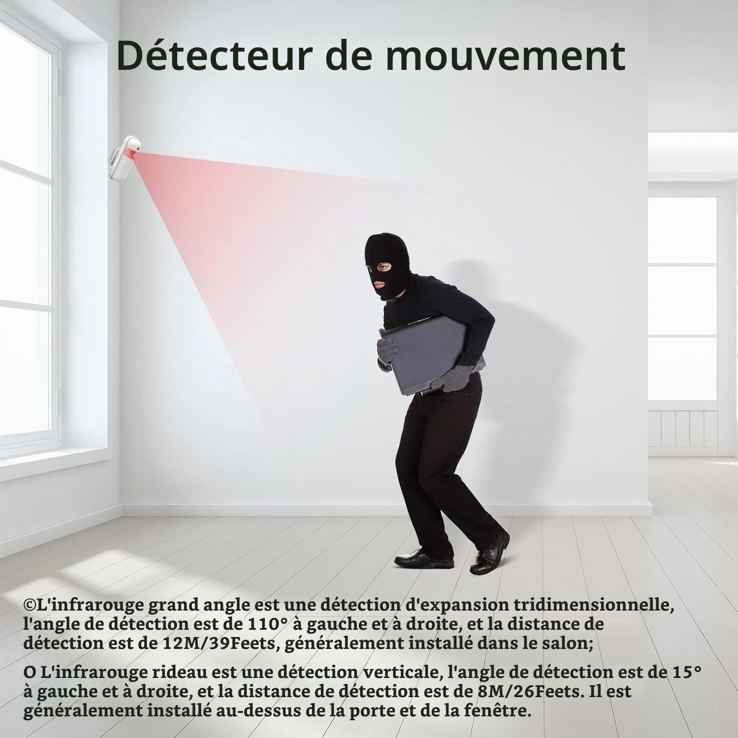 XNY Alarme Maison sans Fil Intelligent WiFi - 8 pièces Système Alarme Maison 4G avec APP Alertes - Détecteur de Mouvement, Télécommandes, Capteur de Fenêtre et de Porte, Sirène, Compatible avec Alexa