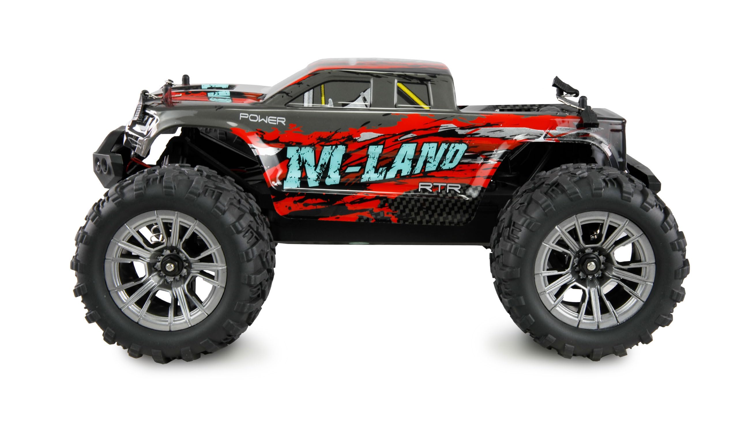 M-Land Monster Truck 48 km/h 4WD 1:16 RTR czerwony zdalnie sterowany