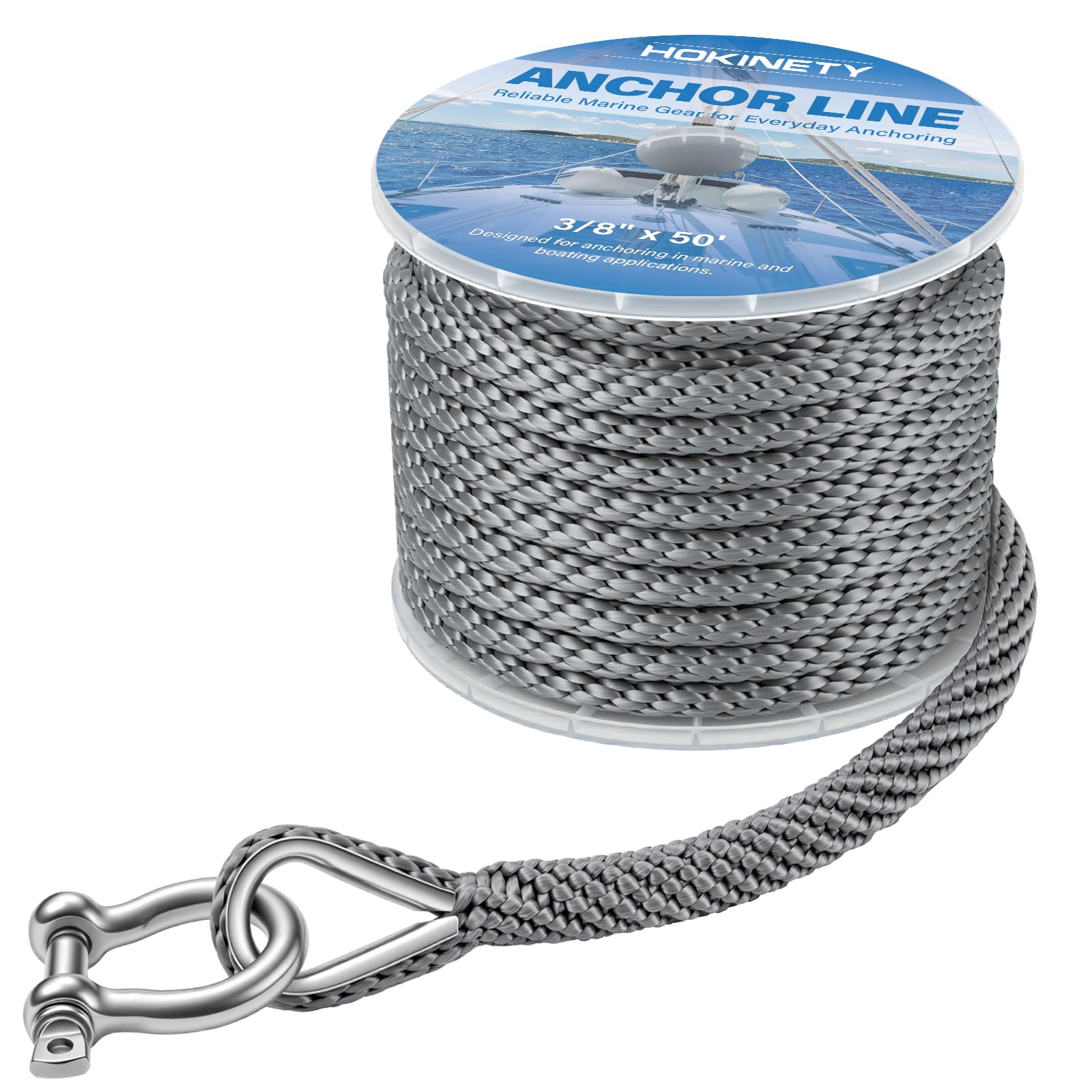 HOKINETY 3/8" x 50' Anchor Rope