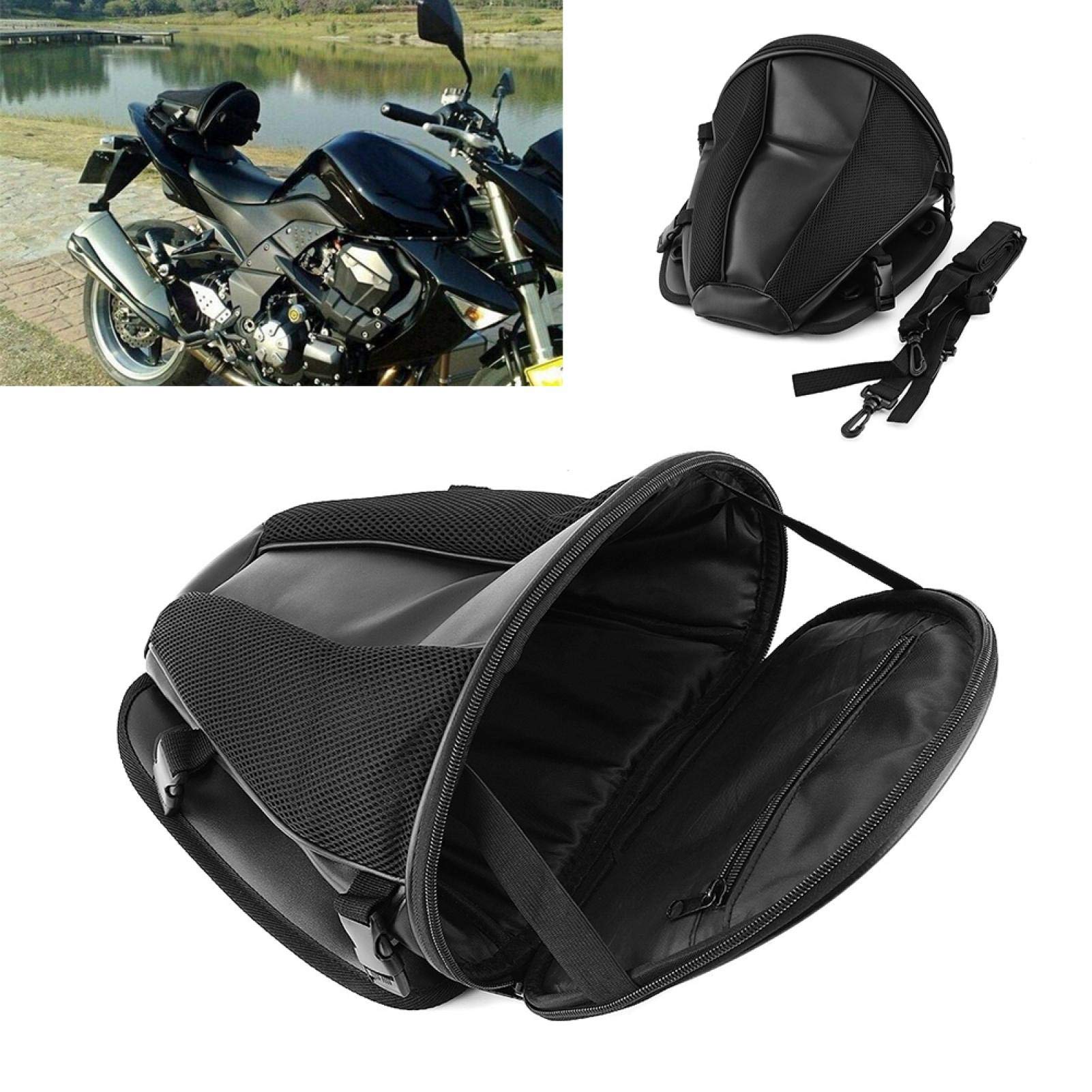 Borsa posteriore per moto, borsa per sedile posteriore leggera piccola Design impermeabile per sport in bicicletta per sport in moto