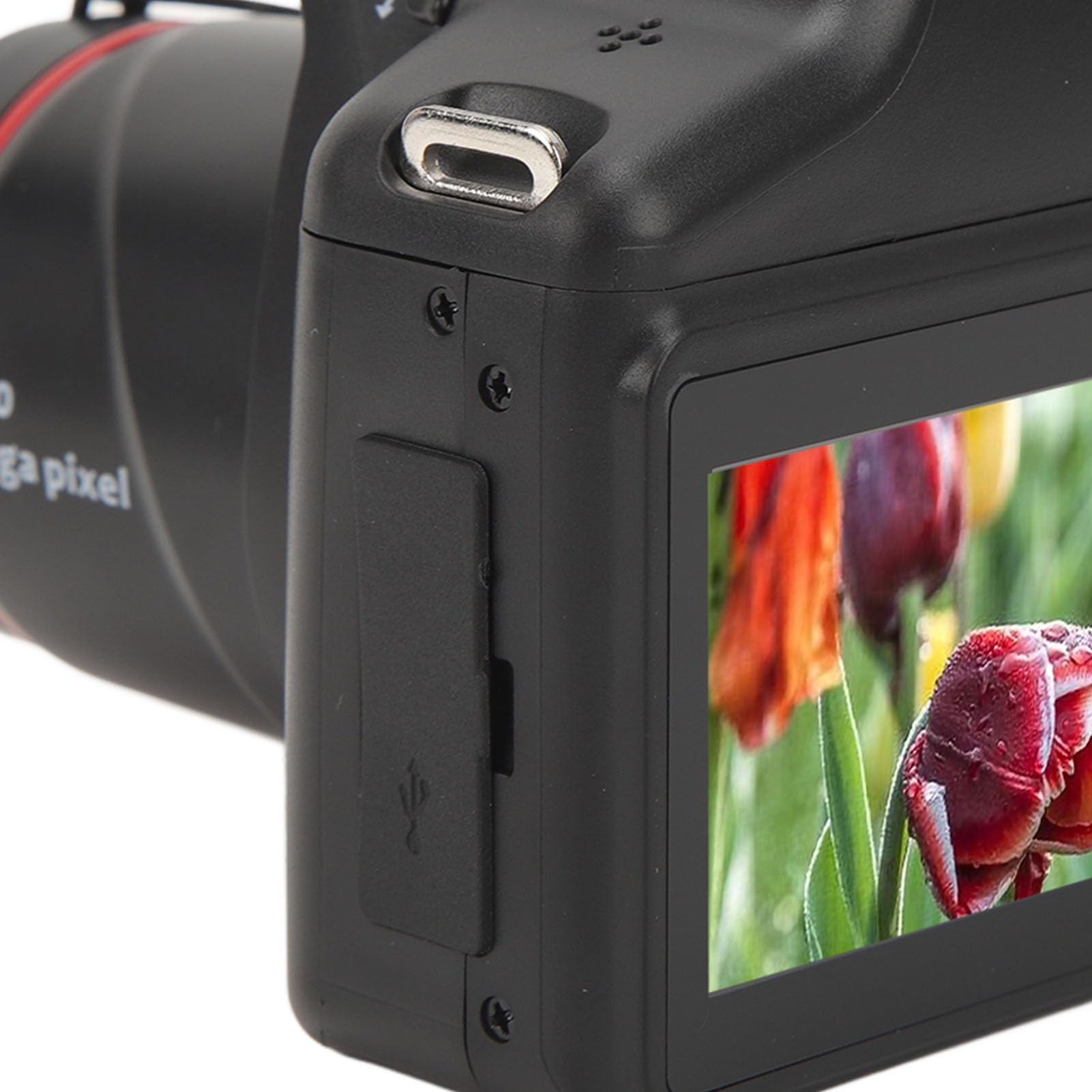 Fotocamera digitale per fotografia, zoom digitale 16X Vlogging fotocamera autofocus con display HD da 2,4 pollici, 16 MP Anti Shake Mini Selfie fotocamera da viaggio Ricarica USB per principianti