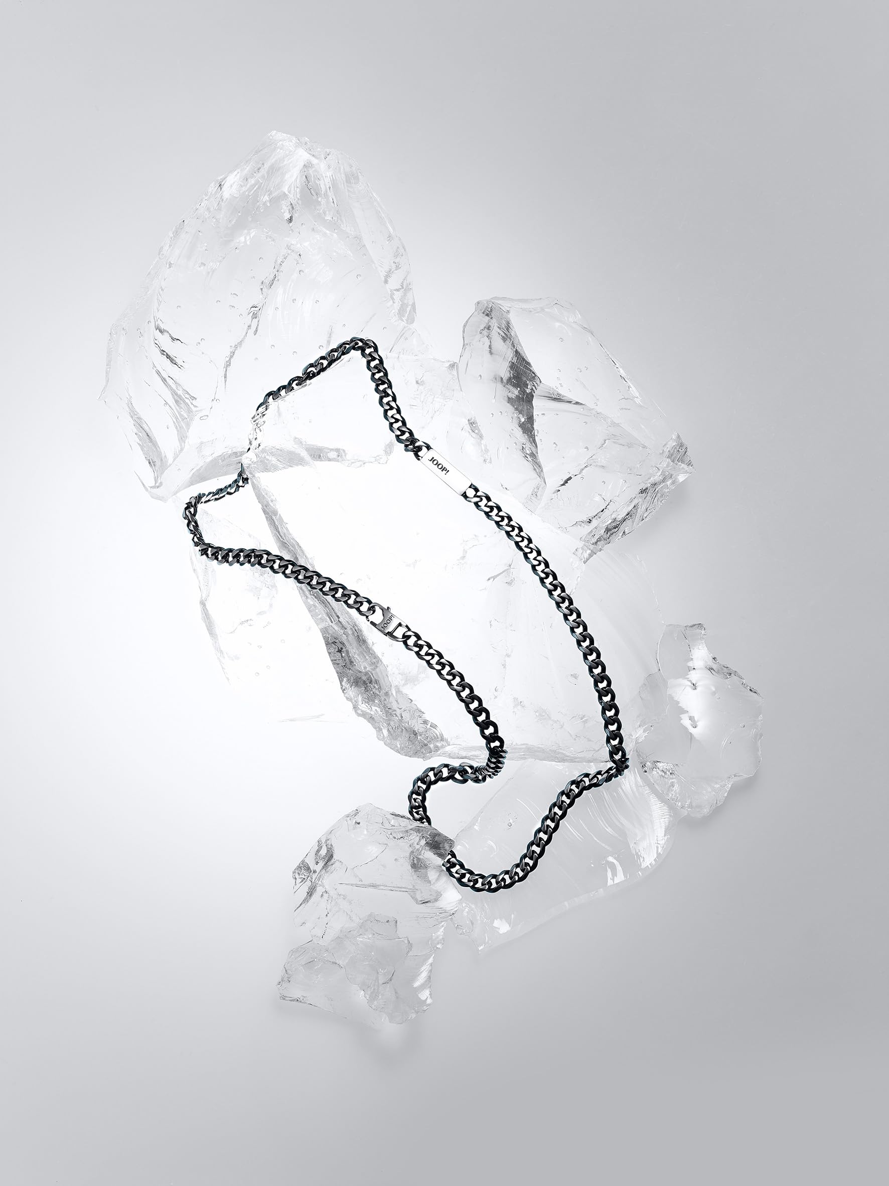 JOOP! Halskette aus Edelstahl für Herren, Halsschmuck, 60 cm, Silber, Kommt in Schmuck Geschenk Box