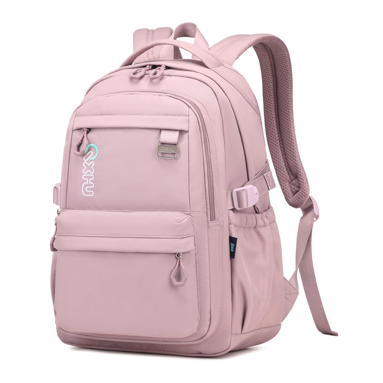 MUSEVOS Trendy Casual Backpack with Solid Color, Water Resistence School backpack for Girls, Teen Bookbag for Women, Purple