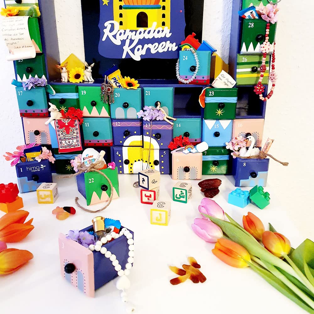 Ramadankalender für Kinder aus Holz - Adventskalender Ramadan, Himatoys, Holzspiel, Holzspielzeug, Riesen-Ramadankalender, Ramazan Takvimi, Eid Mubarak