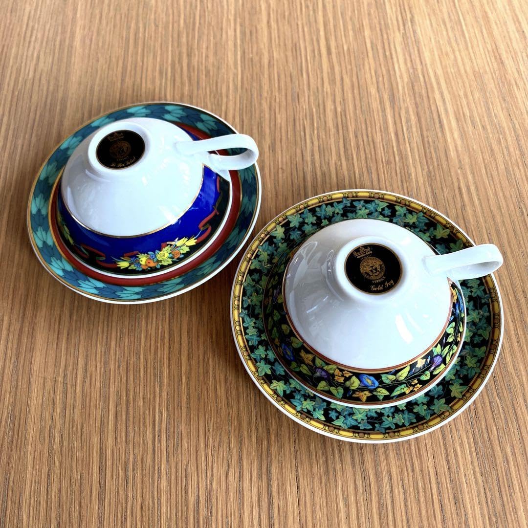 Amazon | ヴェルサーチ カップ&ソーサー 2セット 。 | ノーブランド品 