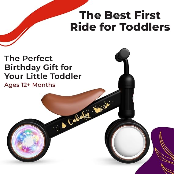 Baby Balance Bike for 1-3 Year First Birthday Boy Girl Gifts 12-36 Month Mini Bike|Colorful Lighting Wheels|Ride on Toys |Toddler Balance Bike 1-3 Indoor/Outdoor Bike