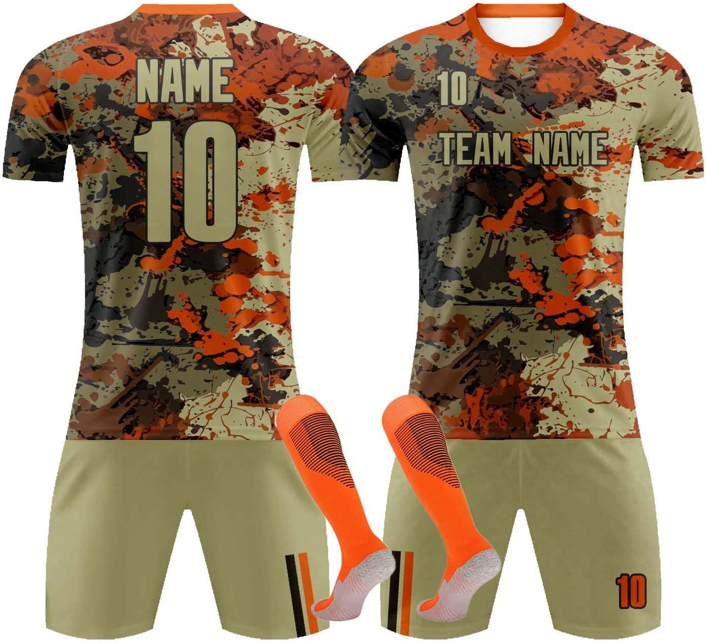 Custom Graffiti Soccer Jersey Breathable Team Training Soccer Sports Uniforms