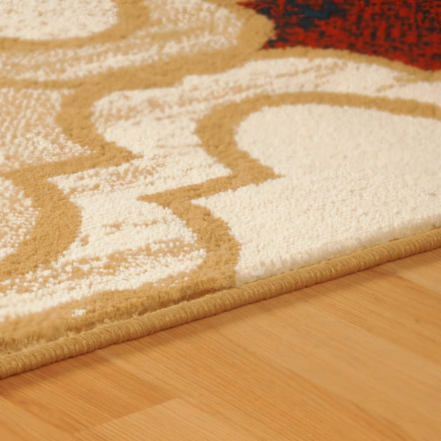BLUENILEMILLS BNM Indoor Small Area Rug with Jute Backing, Perfect for Kitchen, Bedroom, Hardwood, Living Room, Dorm, Entry, Office, Transitional Versatile Design, Viking Collection, 4' x 6', Beige
