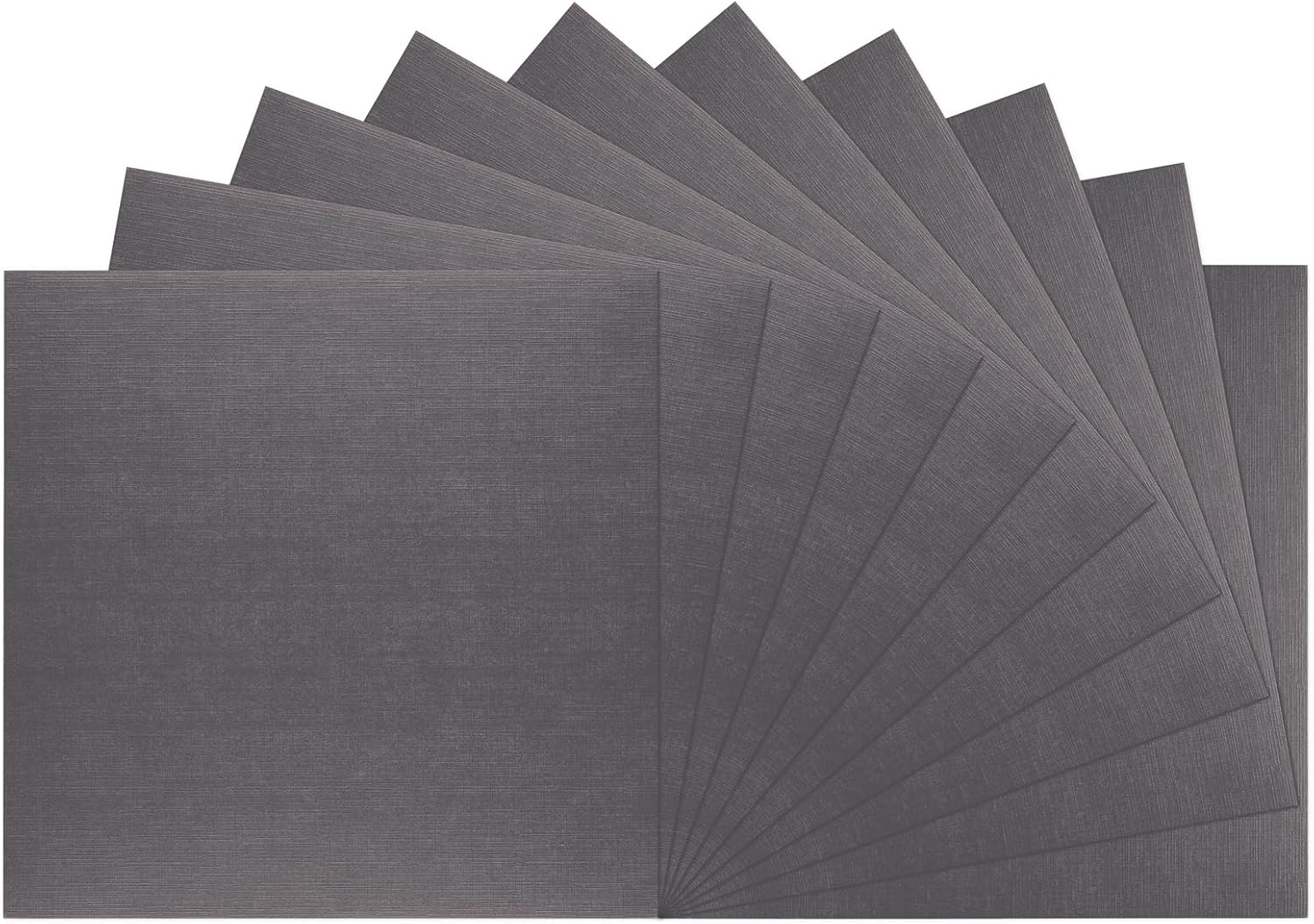 Florence Linen Cardstock Grey 250 g - Coloured Paper 12 x 12 inches - Anthracite - Card Making - Scrapbooking Supplies - Tear-Resistant - Create Elegant Invitations, Gift Boxes and Art Projects