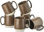 Hasense Coffee Mugs Set of 4, 15 oz Ceramic Coffee Cups with Comfortable Handle, Large Tea Cups for Coffee, Soup, Latte, Mug Set Gift for Wedding, Microwave and Dishwasher Safe, White