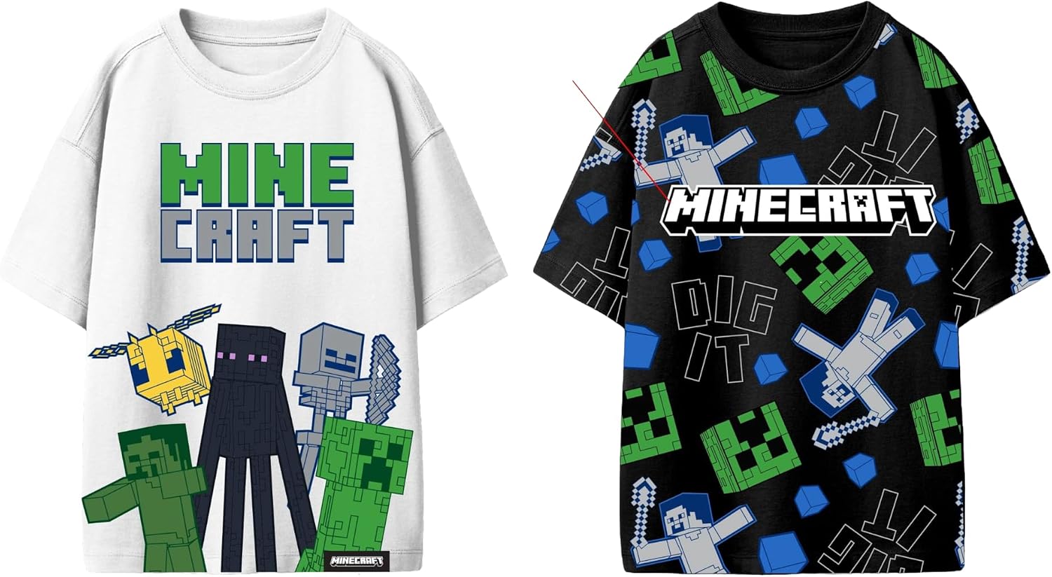 Get Trend Pokemon | Minecraft | Fortnite Boys Short Sleeve T Shirts, Crewneck Tops, Graphic Tees, Multipacks, Gamer Gifts