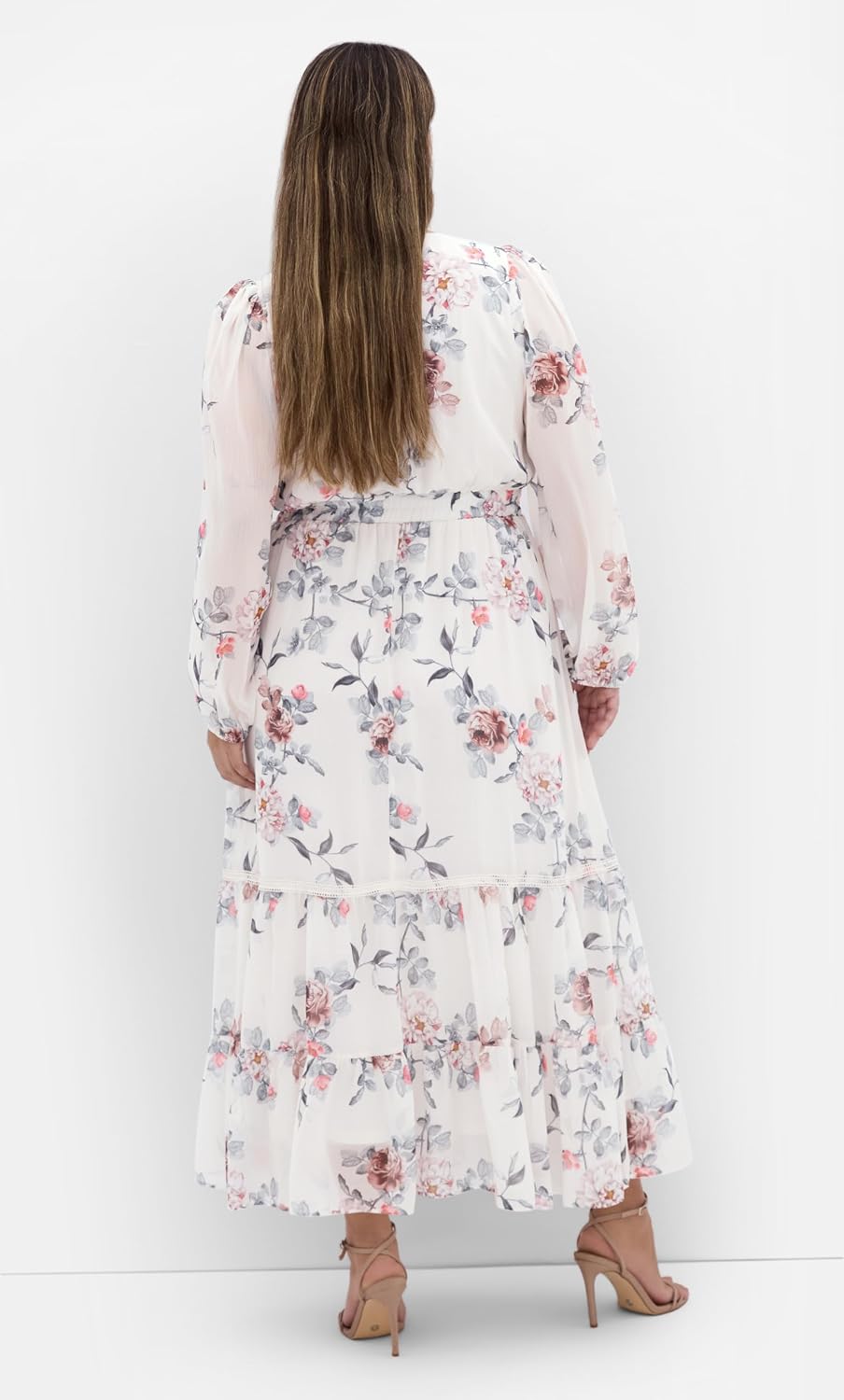City Chic Plus Size Dress - Kiki Posie Print Maxi