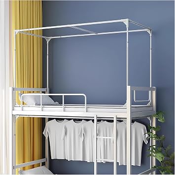 4 Corner Post Canopy Bed Frame Poles Outer Bed Support Canopy Twin Top Bunk Bed Tent Canopy 4 Poster Canopy Bed Curtains Bunk Bed Cover Tent,L