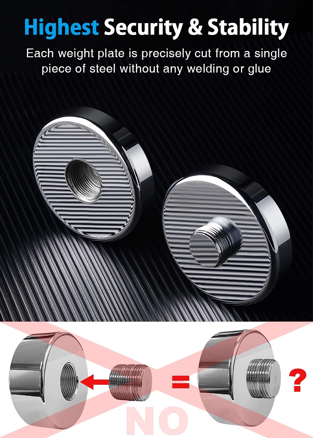 Northdeer Steel Dumbbells Ultracompact & Adjustable Chrome Dumbbell with Foam Handles 5lb 10lb 15lb 20lb 30lb 50lb Home Gym Workout : Sports & Outdoors