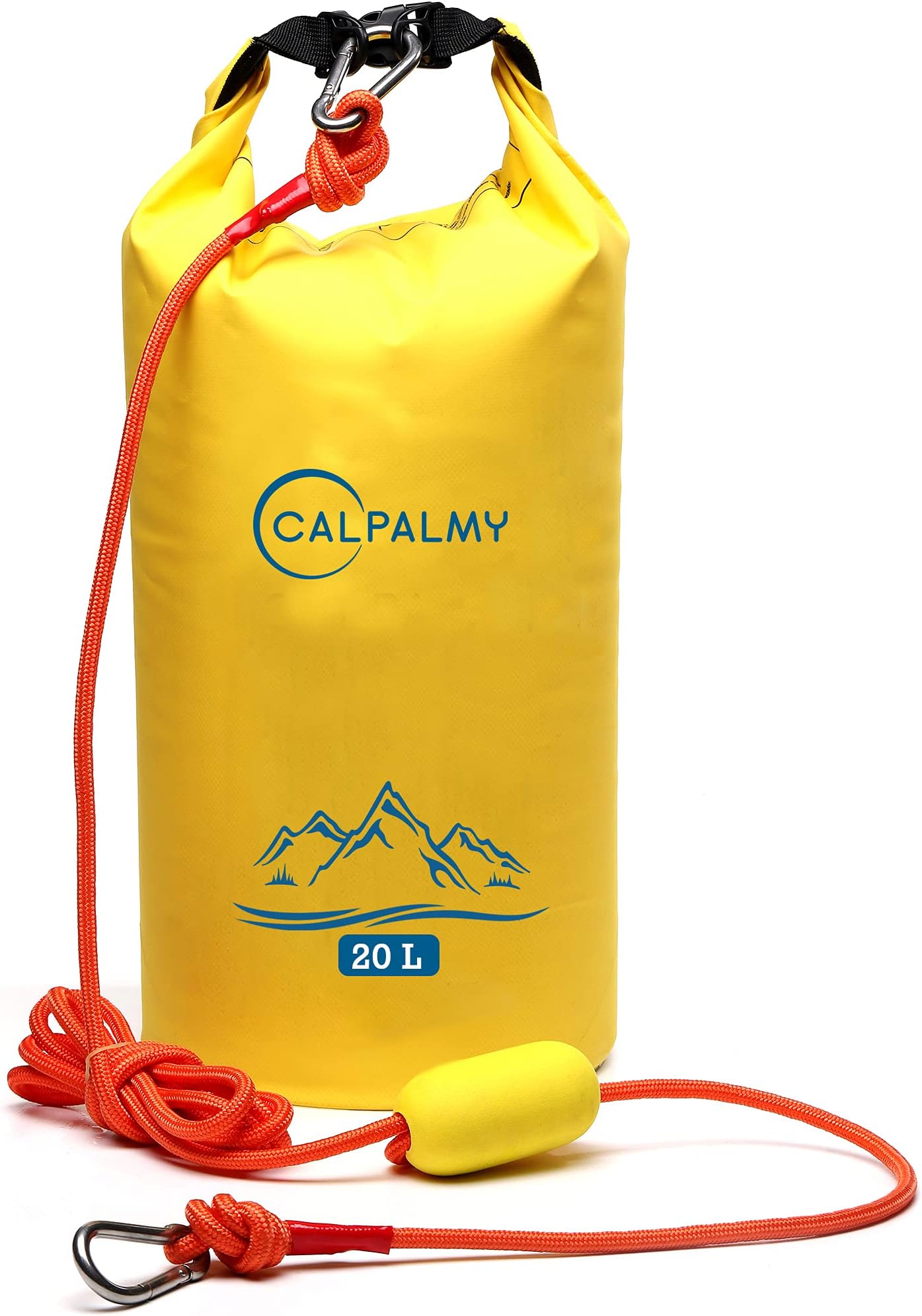 CALPALMY Dry Bags 20L and 40L,2-in-1 Sand Anchor for Boats, Yellow, 1-Pack, Sand Anchor