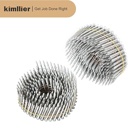 Miniatura 4 de kimllier Bobina de revestimiento de bobina de 3600 unidades, cabeza redonda, alambre de cabeza completa, bobina de 15 grados, 2 pulgadas x 0.092