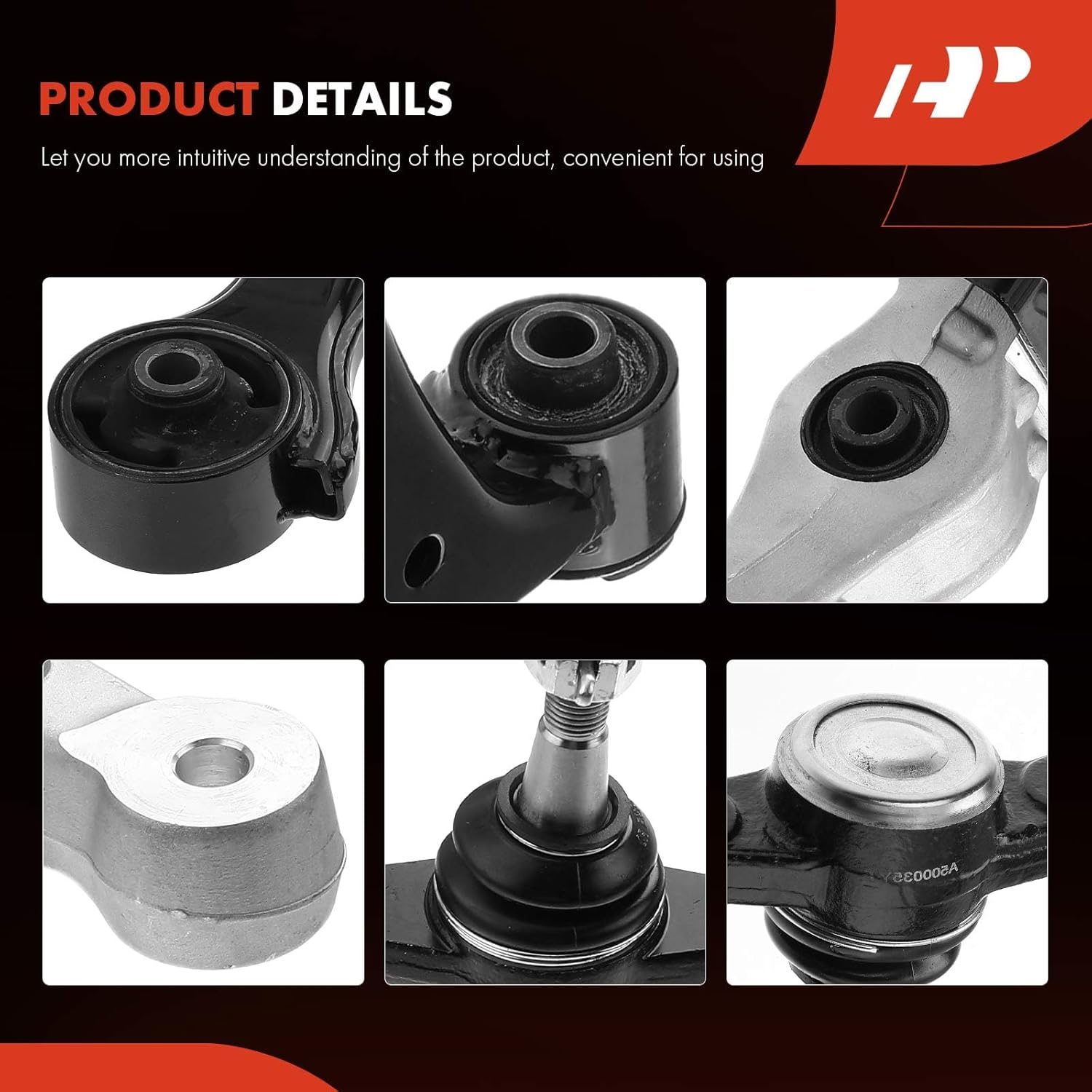 A-Premium Set of 2, Front Right Lower Control Arm, Right Lower Ball Joint, Compatible with Hyundai Sonata 2006 2007 2008 2009 2010