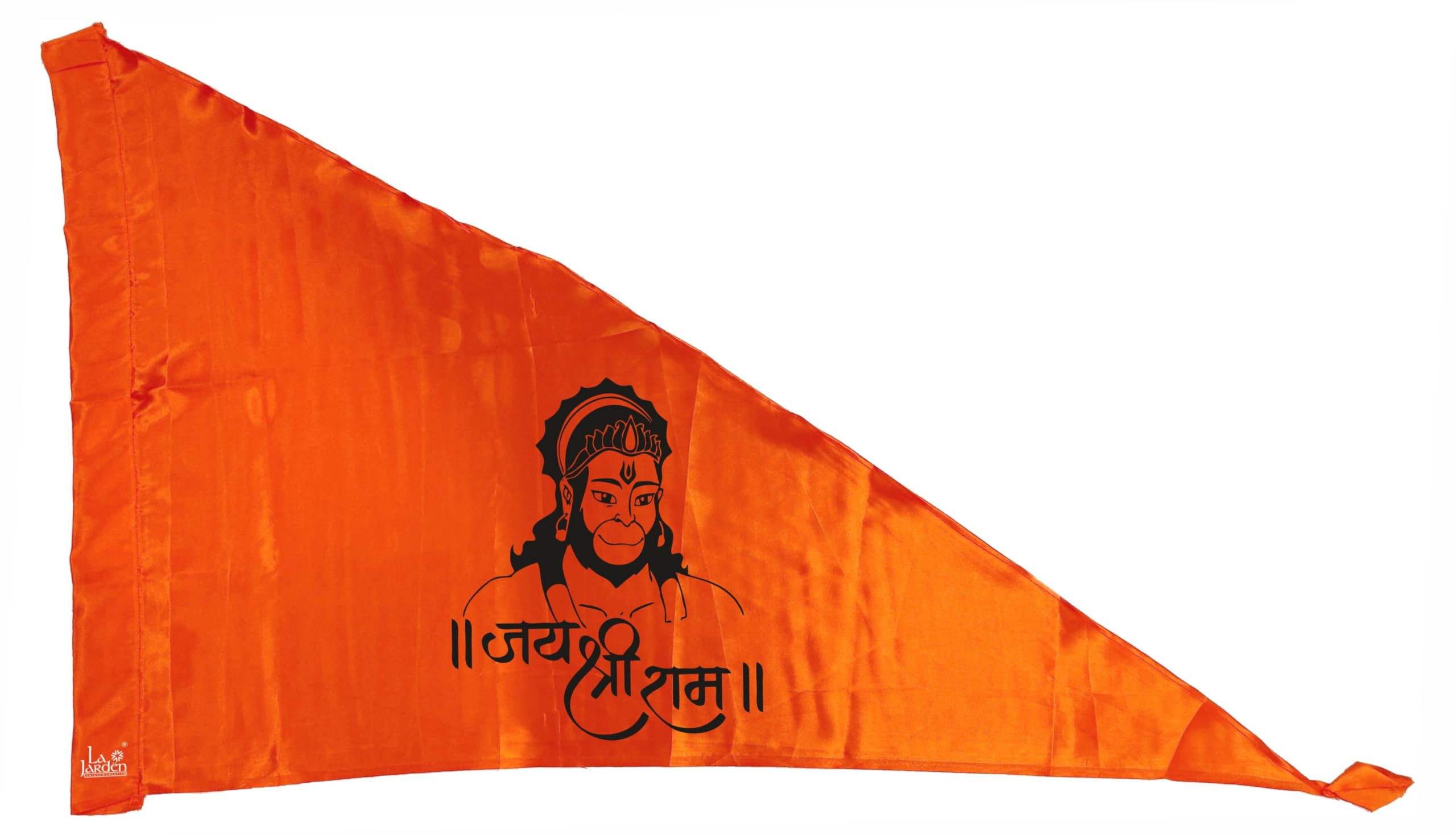 La Jarden® LARGE size 36x54 inches Bajrangbali Jai Shree Ram Printed Bhgwa Dhwaj/Pataka Religious, Maruti, Spiritual Celebration Purpose Orange color, Hanuman flag, Bajrangbali ka jhanda, Divine Temple, bhagwa, flag PACK of 1-image-24